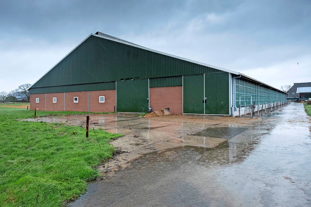 Slager bouwde in het najaar van 2015 een vrijloopstal voor 120 melk- en kalfkoeien. De veehouder koos voor een vrijloopstal waarin de koeien bij een volle bezetting 15 m² ruimte per dier zouden hebben.